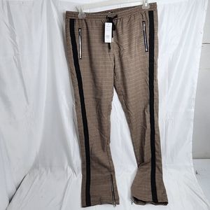 bebe sansa zipper contrast pants